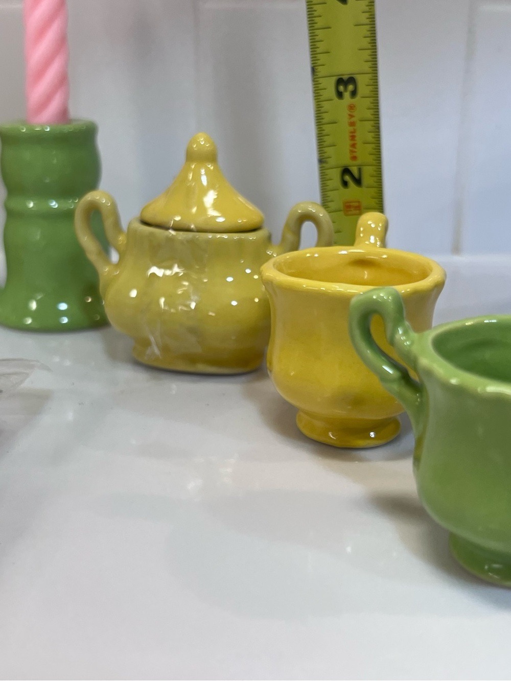 Vintage Frenzy Toy Colorful Tea set For Doll Or Pretend Play - Picture 4 of 7